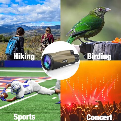 Andmars Zoom 10-30x60 منظار أحادي عالي الطاقة عالي الدقة للبالغين. تلسكوب مقاوم للماء مع حافظة جلدية وجسم معدني ومحول هاتف وحامل ثلاثي القوائم. FMC المغلفة ومنشور BAK4. لصيد الطيور والمشي لمسافات طويلة. (أخضر) in Kuwait