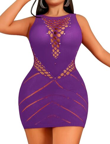 Avidlove Womens Sexy Lingeries Fishnet Dress for Women Mesh Badydoll Fishnets Dresses See Through Lingerie Chemise Outfits in Saudi Arabia