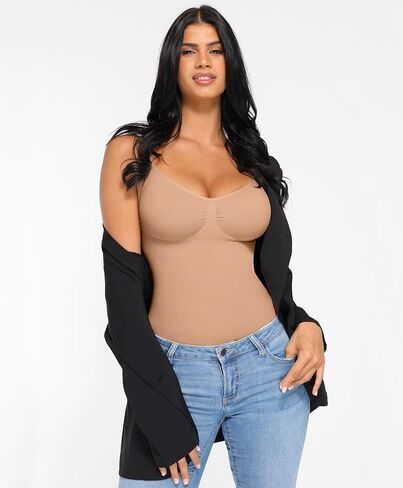 FeelinGirl Womens Shapewear Tank Top Tummy Control Compression Cami Tanks Seamless Slimming Camisole Tops Shaping Cami Shaper in Kuwait