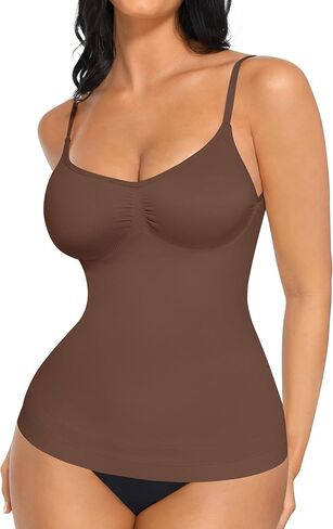 FeelinGirl Womens Shapewear Tank Top Tummy Control Compression Cami Tanks Seamless Slimming Camisole Tops Shaping Cami Shaper in Kuwait
