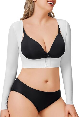 YERKOAD Arm Shapers for Women Flabby Arms Post Surgery Compression Sleeves Arm Faja Front Closure Shapewear Tops in Kuwait