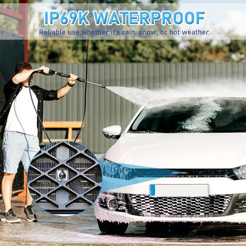 كاميرا احتياطية 12 فولت لسيارة بيك اب وشاحنة اس يو في، كاميرا رؤية خلفية بزاوية مثالية 149 درجة، مقاومة للماء IP69K، هيكل معدني بالكامل in Kuwait