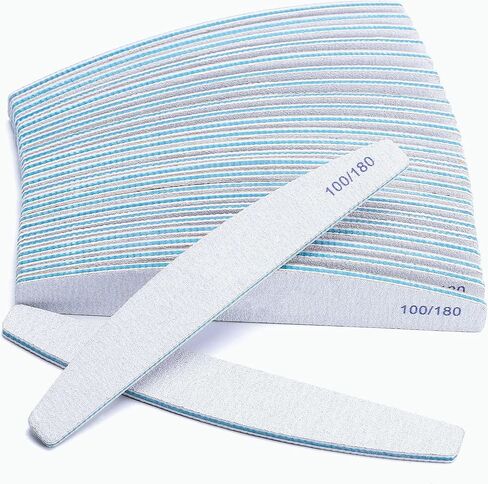25 Pcs Nail Files 100/150 Grit Double Sided Washable Emery Board for Acrylic Nails Gel Natural Nails in Kuwait