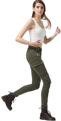 Motorcycle Riding Jeans for Women Biker Motocross Racing Cycling Protective Pants (27, Black) in Saudi Arabia