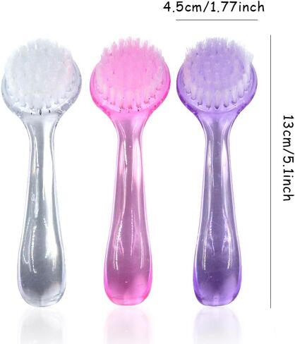 5Pcs Handle Grip Nail Brush for Cleaning Fingernails Nail Scrubber Manicure Brush Nail Tech Nail Cleaning Brushes for Toes and Nails (5 Transparent Colors) in Saudi Arabia