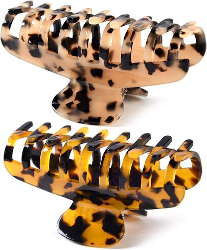 Womens Checkered Hair Clip Large Checkered Claw Clips Black And White Jaw Clip,2pack in Saudi Arabia