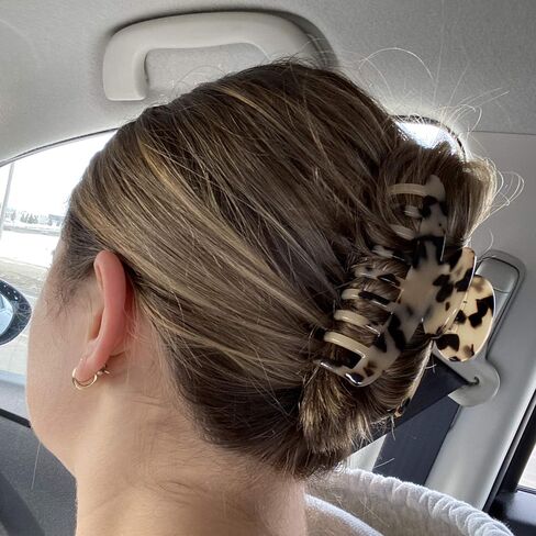 Womens Checkered Hair Clip Large Checkered Claw Clips Black And White Jaw Clip,2pack in Saudi Arabia