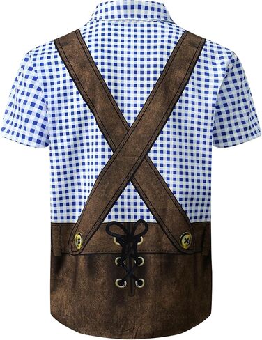 LINOCOUTON Men's Bavarian Oktoberfest Button Down Shirt in Kuwait