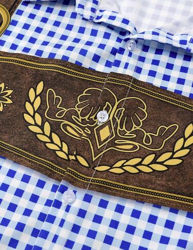 LINOCOUTON Men's Bavarian Oktoberfest Button Down Shirt in Kuwait