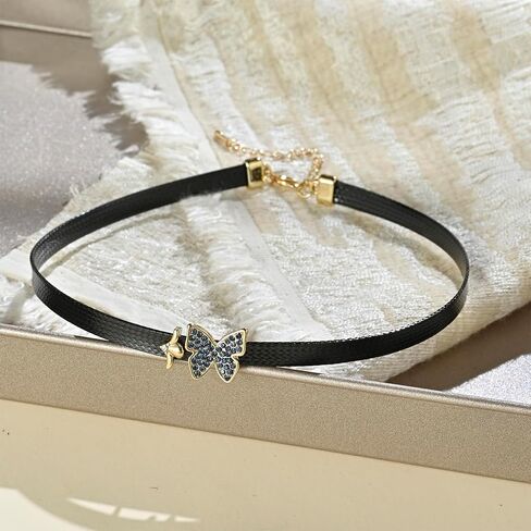 Black Choker Necklace for Women,Adjustable Leather Velvet Choker Collar Pendant Necklace, Goth Jewelry Gifts. in Saudi Arabia