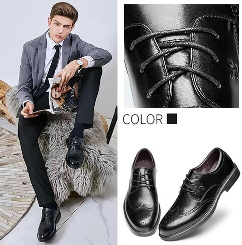 Men's Dress Shoes, Formal Business Classic Lace Up Leather Oxford Shoes in Saudi Arabia