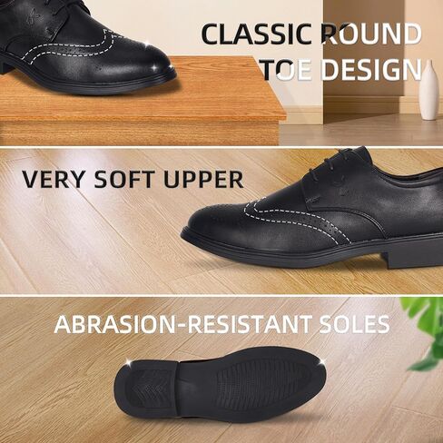 Men's Dress Shoes, Formal Business Classic Lace Up Leather Oxford Shoes in Saudi Arabia