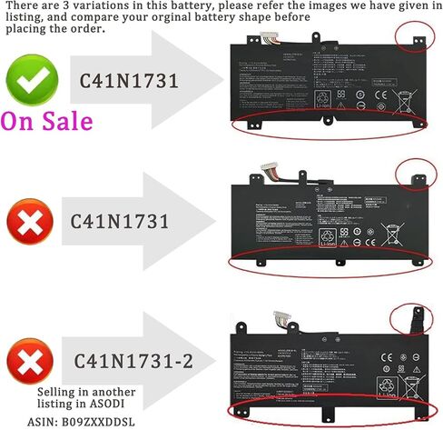 ASODI B31N1726 48Wh استبدال بطارية الكمبيوتر المحمول ASUS TUF Gaming FX504 FX504G FX504GD FX504GE FX504GM FX505 FX505DT FX505DV FX505DY FX80 FX80G FX80GD FX86 A15 FA506 A17 FA706II B31BNEH A41LK9H in Saudi Arabia