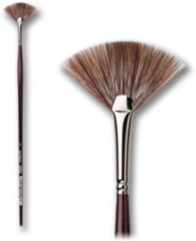 da Vinci Varnish & Priming Series 408 Fan Blender Brush, Pure Badger Hair with Red Lacquered Handle, Size 1 in Kuwait