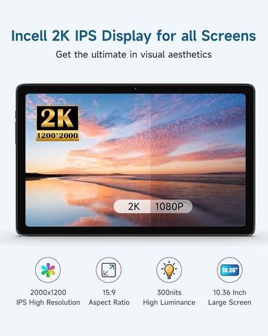 ALLDOCUBE 𝟮𝗞 𝗔𝗻𝗱𝗿𝗼𝗶𝗱 𝗧𝗮𝗯𝗹𝗲𝘁 FHD 10.36 بوصة كمبيوتر لوحي 8 جيجابايت رام ROM و 2 تيرابايت توسيع معالج ثماني النواة Helio G99 أو أجهزة الكمبيوتر اللوحية المخصصة للألعاب Bluetooth 5.2 iPlay 50 Pro Max in Kuwait