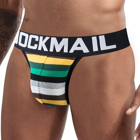 JOCKMAIL Mens Jockstrap Underwear Wide Belt Athletic Supporter Mens Thongs Sport Underwear Jock Strap in Kuwait