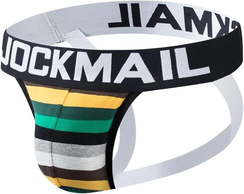 JOCKMAIL Mens Jockstrap Underwear Wide Belt Athletic Supporter Mens Thongs Sport Underwear Jock Strap in Kuwait