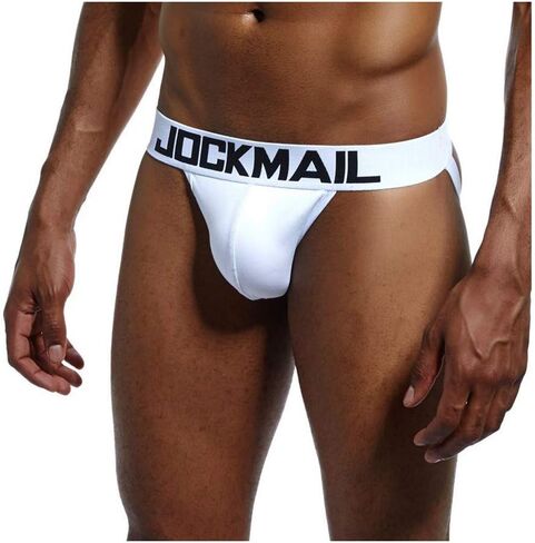 JOCKMAIL Mens Jockstrap Underwear Wide Belt Athletic Supporter Mens Thongs Sport Underwear Jock Strap in Kuwait