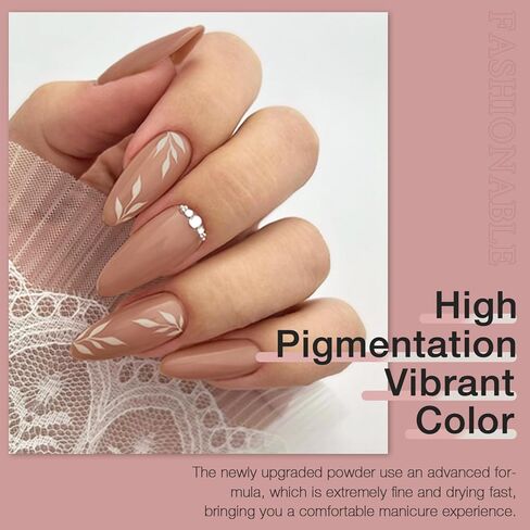 REDNEE 33 قطعة مسحوق غمس سريع الجفاف للأظافر، 24 لونًا رمادي فضي لامع، تركيبة متقدمة من الأكريليك، نظام مسحوق غمس مع قاعدة وطبقة علوية منشط RE13 in Kuwait