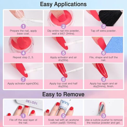 REDNEE 33 قطعة مسحوق غمس سريع الجفاف للأظافر، 24 لونًا رمادي فضي لامع، تركيبة متقدمة من الأكريليك، نظام مسحوق غمس مع قاعدة وطبقة علوية منشط RE13 in Kuwait