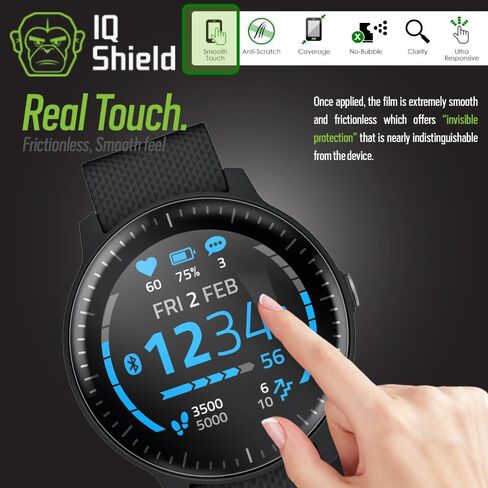 IQShield Screen Protector Compatible with Garmin Vivoactive 3 Music (6-Pack)(Full Coverage) Anti-Bubble Clear TPU Film in Kuwait