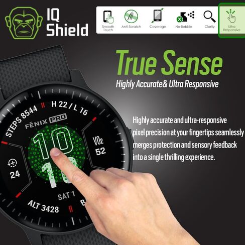IQShield Screen Protector Compatible with Garmin Vivoactive 3 Music (6-Pack)(Full Coverage) Anti-Bubble Clear TPU Film in Kuwait