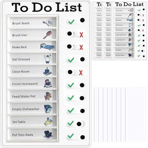 2 Pieces Chore Chart for Adults,Portable Chore Chart Memo Board Detachable Message Board Daily to Do List,RV Checklist Routine Check Items for Home Travel Planning Schedule Reminder Tool in Kuwait