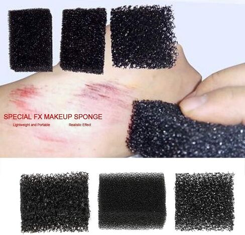 مجموعة مكياج MEICOLY SFX، شمع الندبات، بخاخ دم مزيف (2.1 أونصة) شمع للبشرة ذو تأثيرات خاصة للهالوين (1.67 أونصة) مع ملعقة، إسفنجة سوداء، جل الدم المتخثر (1.06 أونصة)، مانع تسرب الخروع 5 مل، 02 in Kuwait