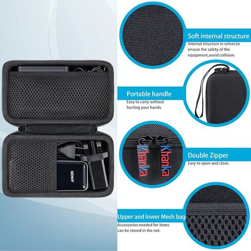 khanka Hard Travel Case Replacement for Anker 100W Charging Base + Anker Prime 27,650mAh 250W / 20,000mAh 200W PowerBank(Case Only). in Saudi Arabia