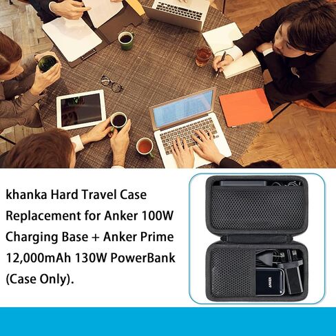 khanka Hard Travel Case Replacement for Anker 100W Charging Base + Anker Prime 27,650mAh 250W / 20,000mAh 200W PowerBank(Case Only). in Saudi Arabia