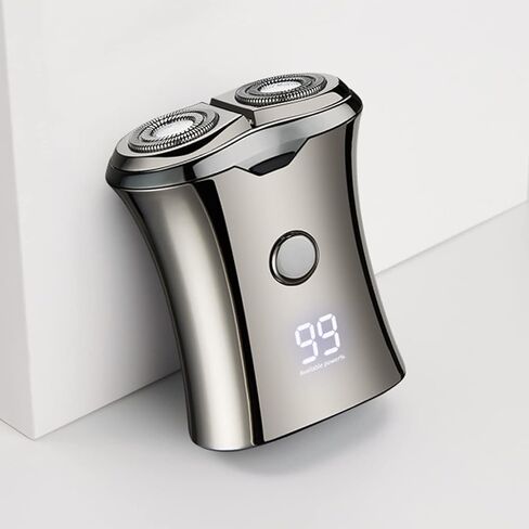 ماكينة حلاقة صغيرة محمولة للسفر للرجال - حجم الجيب صغير USB نوع C ماكينة حلاقة كهربائية رطبة وجافة، حلاقة احترافية قابلة للغسل في الوجه، ماكينة حلاقة مضغوطة مقاومة للماء قابلة لإعادة الشحن للرجال in Kuwait