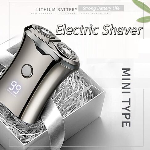 ماكينة حلاقة صغيرة محمولة للسفر للرجال - حجم الجيب صغير USB نوع C ماكينة حلاقة كهربائية رطبة وجافة، حلاقة احترافية قابلة للغسل في الوجه، ماكينة حلاقة مضغوطة مقاومة للماء قابلة لإعادة الشحن للرجال in Kuwait