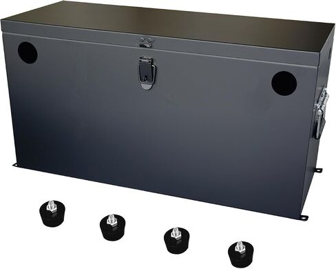 12V Car/RV/Marine Battery Box, Steel Battery Relocation Kit for Trailer, Boat, Trolling Motor, Kayak (Group 27 Black) in Kuwait