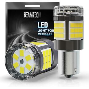 BEANTECH 7440 7443 LED Bulbs for Reverse Lights, 6500K White Super Bright 7441 992 T20 W21W 7444 LED for Back Up Tail Brake Parking Lights, Pack of 2