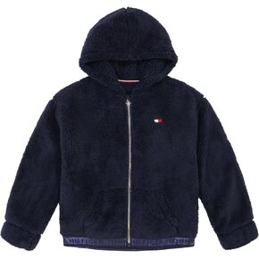 Tommy Hilfiger Girl's Full-zip Fleece Hoodie Sweatshirt With Front Pockets