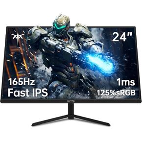 KTC 24inch Monitor, Fast IPS 1080p 144Hz 165Hz 1ms, 125.25% sRGB, HDR, Borderless Gaming Monitor PC Monitor, FreeSync Premium & G-Sync, HDMI 2.0x2, DP1.4x2, Vesa Support, Eye Care for Gamers in Kuwait