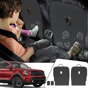 Cargo Mat with Backrest Mats 2-in-1 for 2020-2024 Kia Telluride 7/8-Passenger Accessories, All-Weather TPE Interior Protectors Cargo Liner Seat Back Cover (Cargo Mat with Backrest Mats)