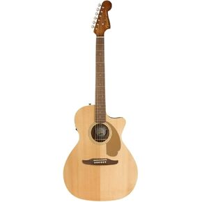 Fender Newporter Player Acoustic Guitar, with 2-Year Warranty, Natural, Walnut Fingerboard