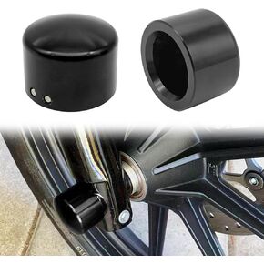Silver Chrome Front Axle Nut Aluminum Cover Cap - Compatible with Harley Softail Dyna Touring Road King Electra Street Glide Iron 883 XL 2002-2023