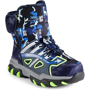 Boys Girls Snow Boots Big Kids Snow Boots Mid Calf Snow Boots Waterproof Slip Resistant Outdoor Boots Winter Boots Cold-weather Boots for Big Kids(size 5/5.5/6.5/7)