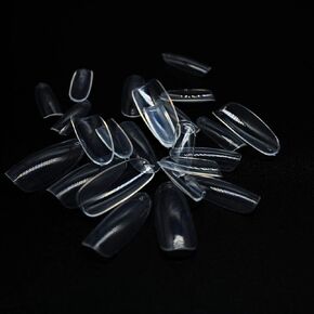 500 Pcs Clear False Nails Half Nail Tips Acrylic Traceless Fake Nail Home DIY Nail Art 10 Sizes