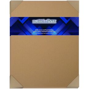 25 Brown Kraft Fiber 80# Cover Paper Sheets - 11" X 17" (11X17 Inches) Tabloid|Ledger|Booklet Size - Rich Earthy Color with Natural Fibers - 80lb/pound Cardstock - Smooth Finish
