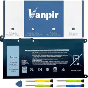 Vanpir VG93N Laptop Battery Compatible with Dell Latitude 15 5580 5590 5591 E5580 E5590 E5591 Precision 15 3520 3530 M3520 M3530 Series Notebook WFWKK 0WFWKK 11.4V 92Wh 7666mAh 6-Cell