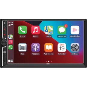 Dual Electronics DCA73W 7-inch Certified Apple CarPlay Android Auto Wired or Wireless | Double DIN Touchscreen Car Stereo Radio | Bluetooth | Backup Camera Input | USB Playback & Charge