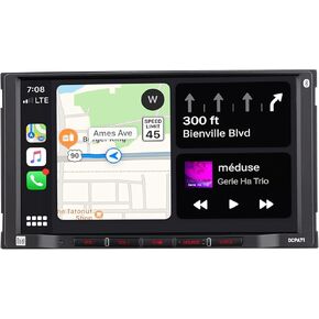 Dual Electronics DCA73W 7-inch Certified Apple CarPlay Android Auto Wired or Wireless | Double DIN Touchscreen Car Stereo Radio | Bluetooth | Backup Camera Input | USB Playback & Charge
