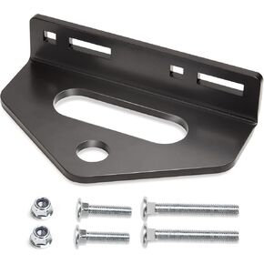 Zero Turn Mower Trailer Tow Hitch, 1/4"(6mm) Thick Heavy Duty Steel Universal Lawn Trailer Hitch 2"-5.1" Hole Center, Versatile Chain Slot Rugged Steel Trailer Hitch with Carriage Bolt Hardware Red