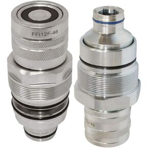 AT406475 7246802 قارنة التوصيل السريع الهيدروليكية ذات الوجه المسطح ΦTHR48mm V1311-77150 قارنة التوصيل الهيدروليكي لجون ديري 318E 319E 320E، للودر انزلاقية التوجيه Bobcat 753 763 773 863 864 883 A220 A300