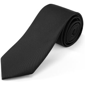 Black Ties For Men Solid Pure Color Tie 3.15" (8CM) Formal Necktie for Men in Gift Box