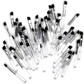 50 Pieces Angled Brow Brush, 2" Flat Slanted Premium Eyebrow Brush, Tint Brushes, Cosmetic Blending Brush, Eyeshadow Concealer Makeup Brush, Professional Precision Eye Beauty Cosmetic Tool for Women