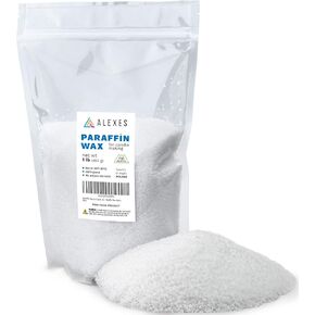 ALEXES Candle Paraffin Wax, 1lb Unscented Candle Making Wax Flakes, for Crafts & Home Fragrance, Refined Paraffin Wax Melts, Extra Strong Plastic Bags, Clear, All Season, Odorless, Classic Style